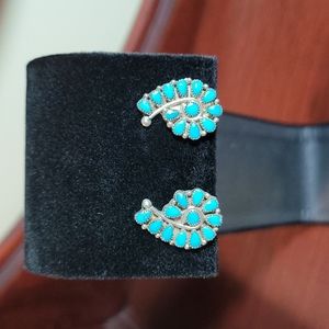 Vintage Turquoise and Silver Earrings